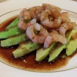 Avocado with Prawns and Balsamic Dressing