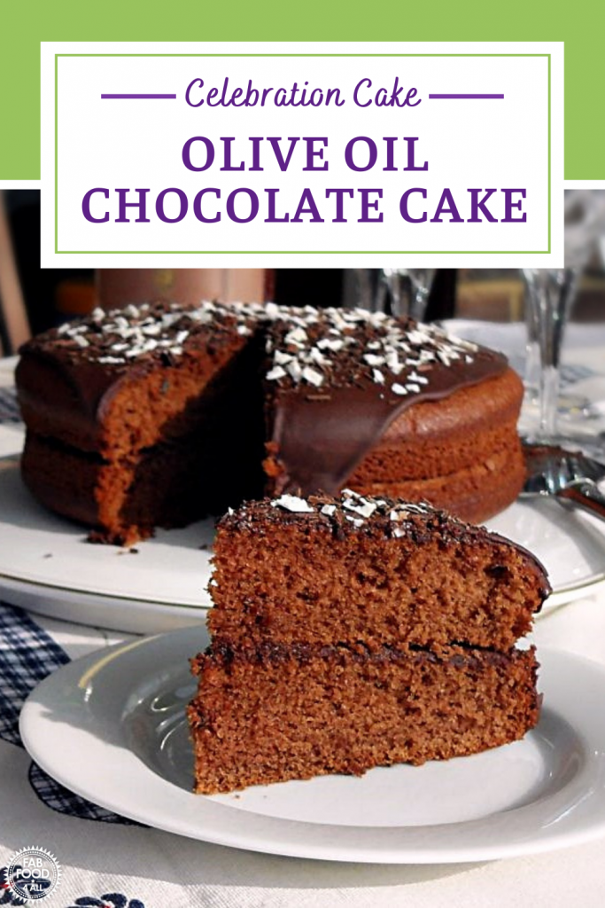 Olive Oil Chocolate Cake Pinterest image