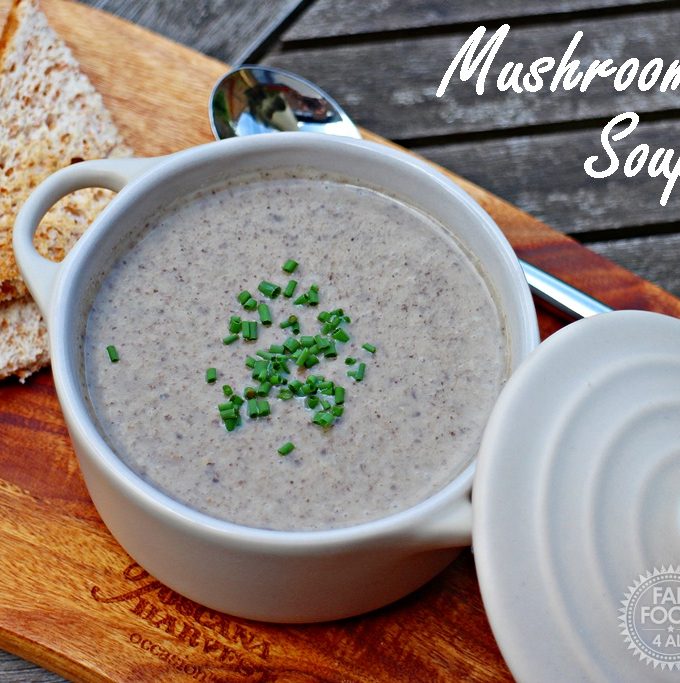 Mushroom Soup - garlicky & delicious! | Fab Food 4 All