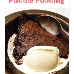 Self Saucing Chocolate Puddle Pudding Pinterest image.