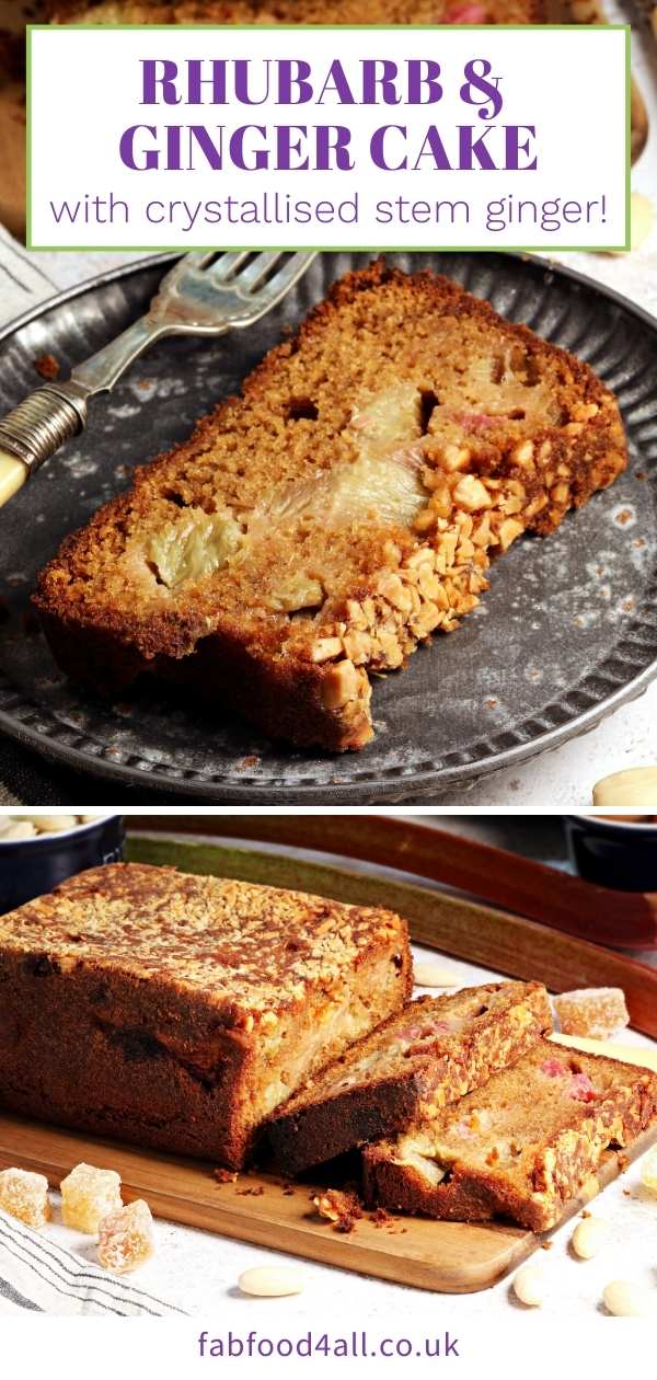 Rhubarb & Ginger Cake easy & delicious! Fab Food 4 All