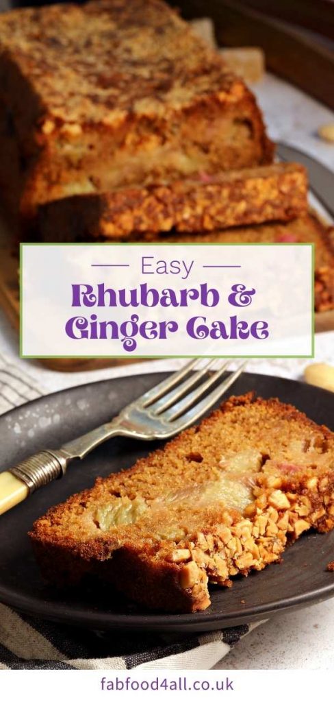 Rhubarb & Ginger Cake Pinterest Image