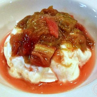 Rhubarb Compote with Vanilla Greek Yogurt & Meringue - Fab Food 4 All