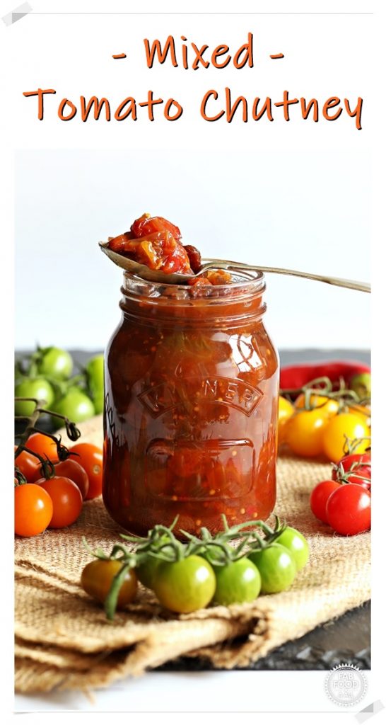 Mixed Tomato Chutney Pinterest image.