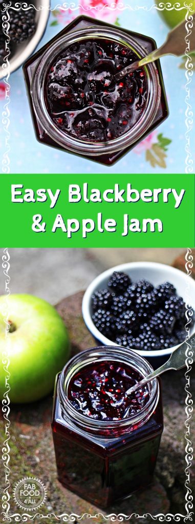 Easy Blackberry & Apple Jam Pinterest image.