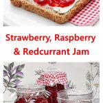 Strawberry, Raspberry & Redcurrant Jam - Pinterest image.