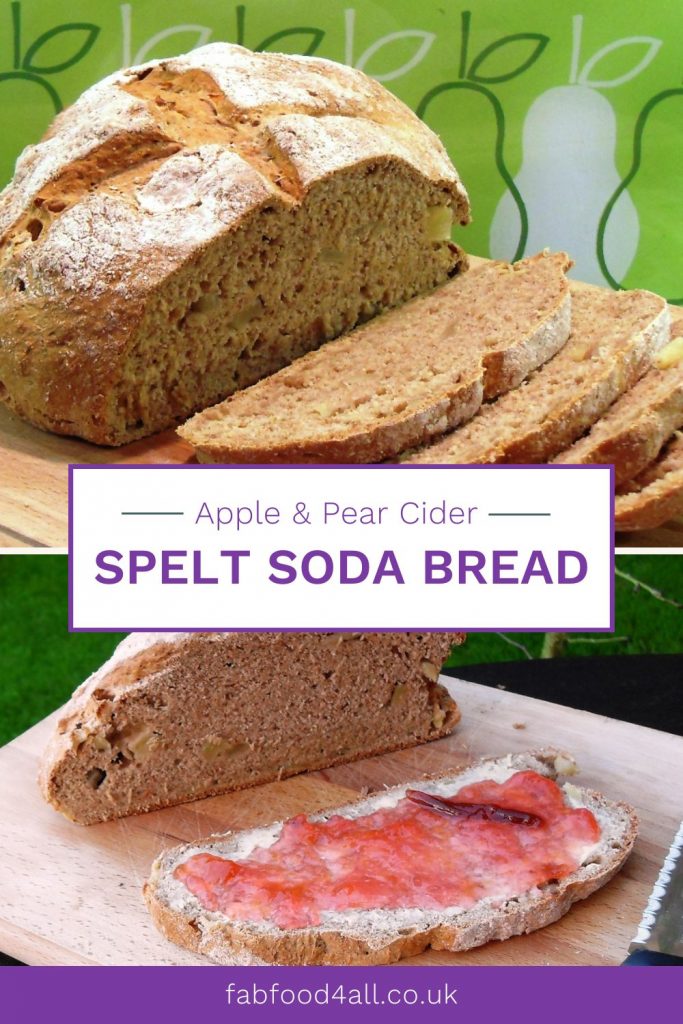 Apple & Pear Cider Spelt Soda Bread Pinterest image