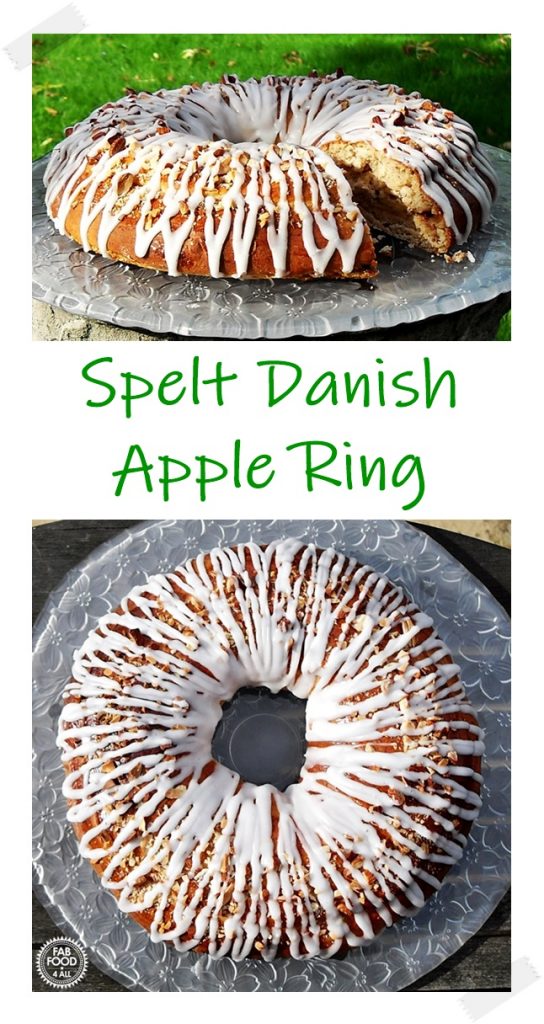 Spelt Danish Apple Ring Pinterest image.