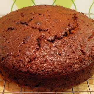 Pumpkin Fruit Cake on a wire rack.