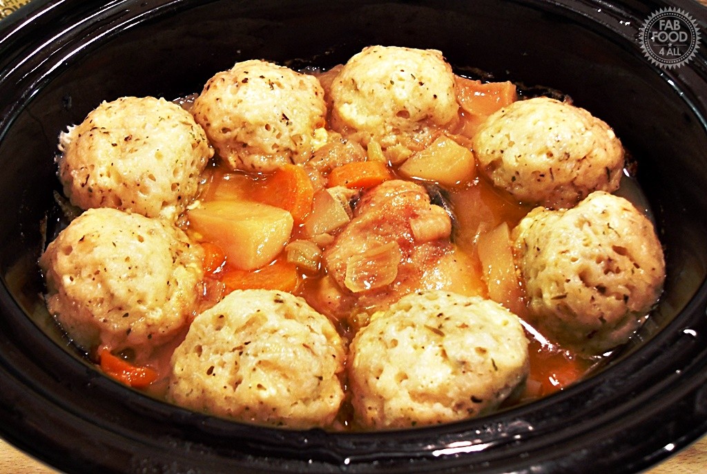 Chicken Casserole & Cheesy Herb Dumplings