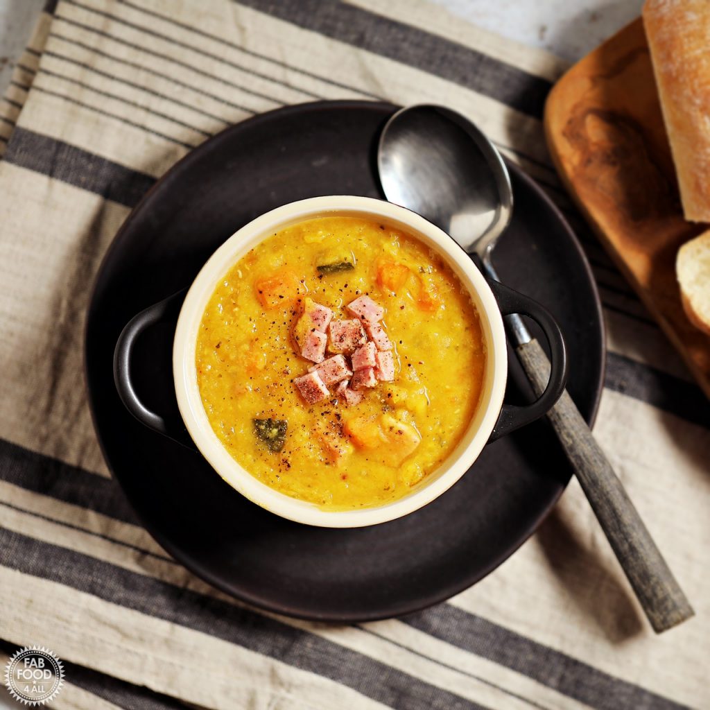 Lentil & Ham Soup - perfect for leftover ham & stock! | Fab Food 4 All