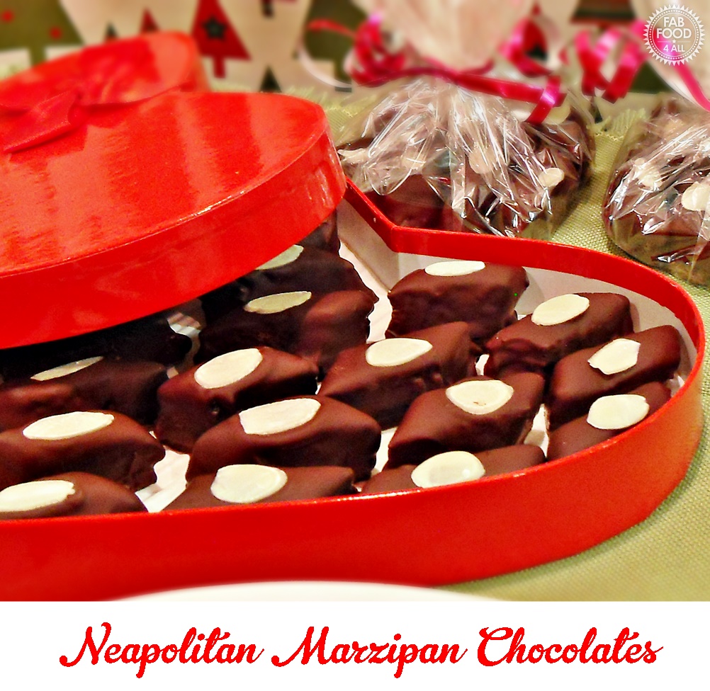 Neapolitan Marzipan Chocolates - Fab Food 4 All