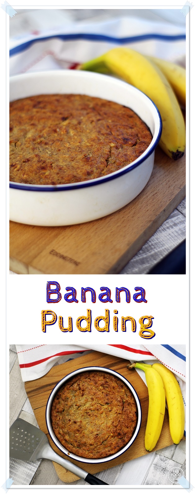 Banana Pudding - a great way to use up overripe bananas and a long time family favourite! Fab Food 4 All #banana #pudding #dessert #thrifty #foodwaste #frugal #vegetarian