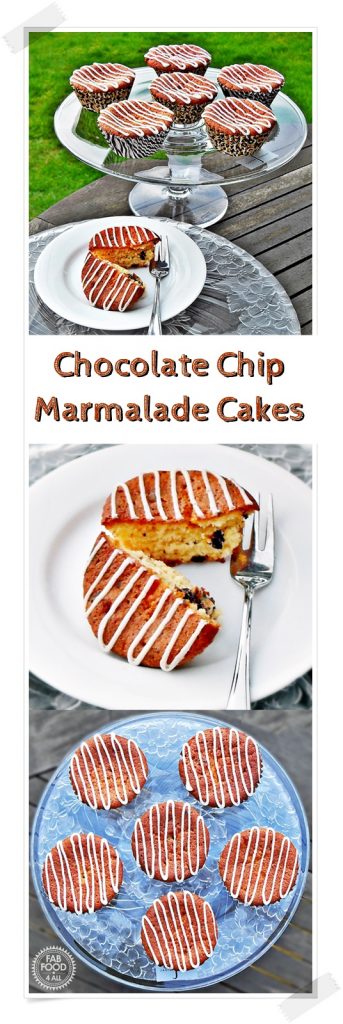 Chocolate Chip Marmalade Cakes - Fab Food 4 All #cupcakes #marmalade #chocolatechip #baking #cake