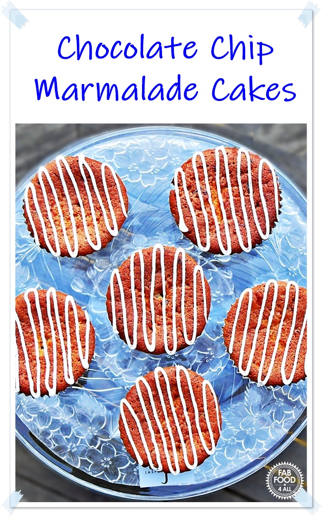 Chocolate Chip Marmalade Cakes Pinterest image.