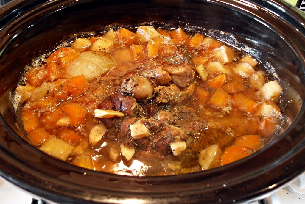 Slow Cooked Pulled Lamb with White Wine & Root Vegetables - Fab Food 4 All