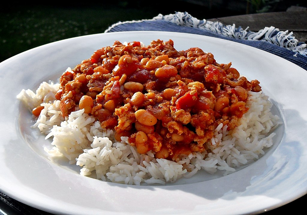 Turkey Chilli with Baked Beans
