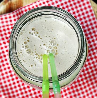 Banana, Honey & Walnut Shake, milkshake, smoothie, drink, healthy, breakfast, vegetarian, snack,