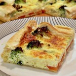 Broccoli & Tomato Quiche with puff pastry, quick, easy, vegetarian, flan, tart