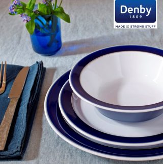 Denby Malmo Dinner Set Competition, Made in England, pottery, crockery, dinner service, scandinavian design, blue and white, competition, giveaway, win