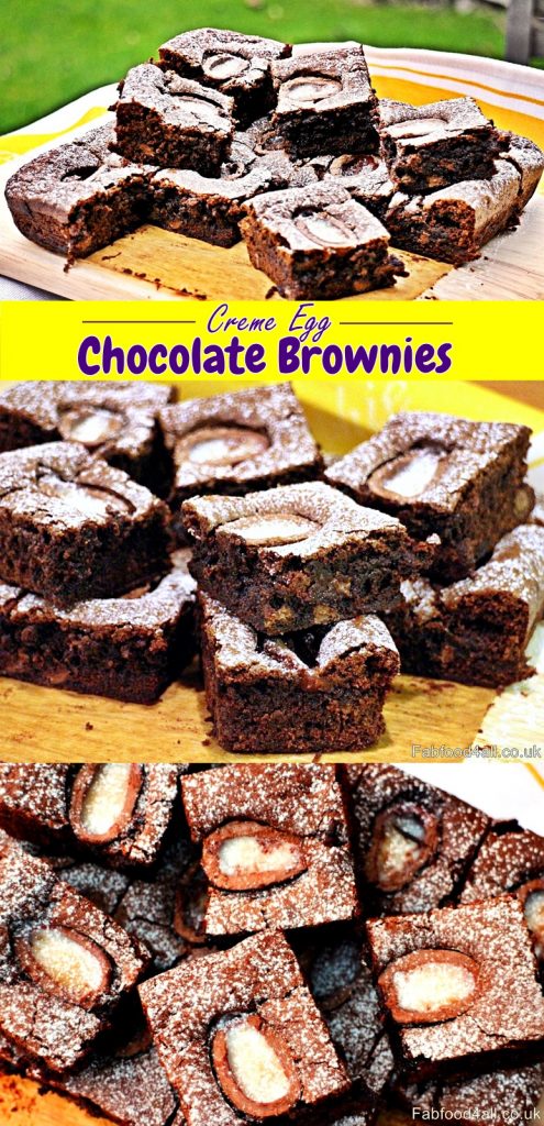 Creme Egg Chocolate Brownies the perfect Easter treat! Fab Food 4 All