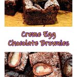 Creme Egg Chocolate Brownies Pinterest image.