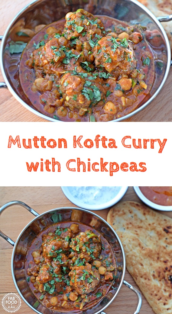 Mutton Kofta Curry with Chickpeas pin image