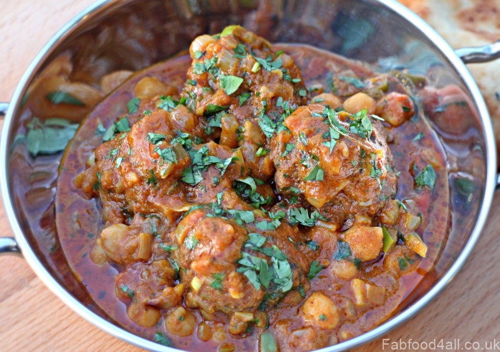 Mutton Kofta Curry with Chickpeas,