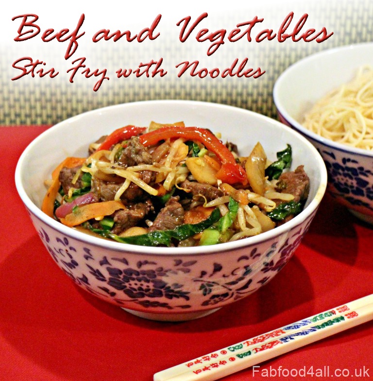 Beef and Vegetables Stir Fry with Noodles, recipe, takeaway, healthy, Actifry Express