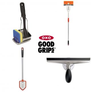 Oxo Spring Clean Giveaway worth £68, Oxo God Grips Sink Tidy, Double Flip Mop, Tub & Tiles Scrubber and Stainless Steel Squegee, quality, cleaning gadgets