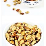 Spiced Almonds in a bowl Pinterest image