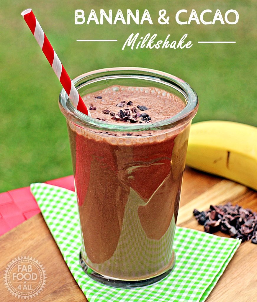 Banana & Cacao Milkshake Pinterest image