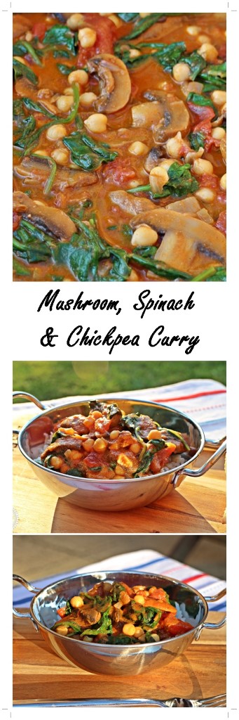 Mushroom, Spinach & Chickpea Curry - Fab Food 4 All