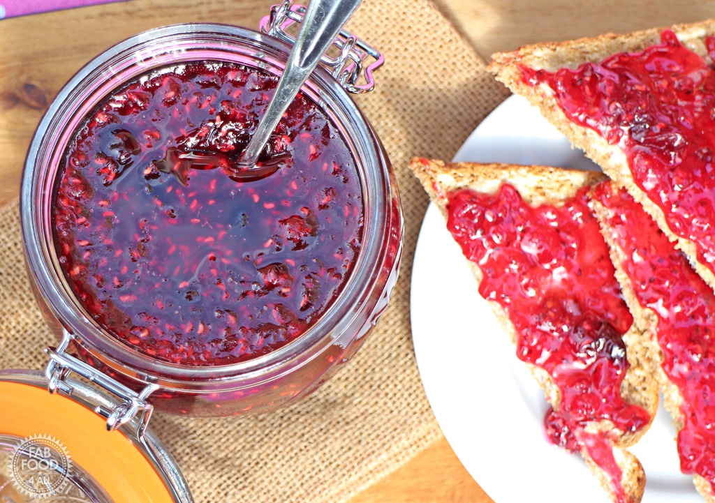 Raspberry and Blackcurrant Jam - Fab Food 4 All