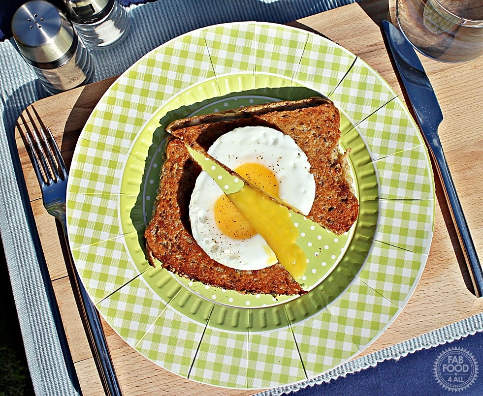 Cheat's Croque Madame, a quick and tasty toasted sandwich! Fab Food 4 All