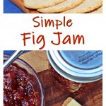Simple Fig Jam with crackers & cheese Pinterest image.