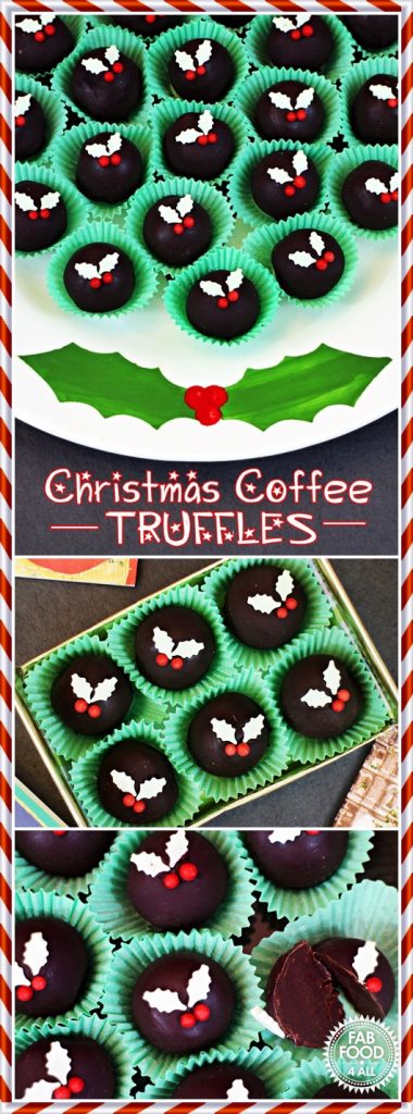 Christmas Coffee Truffles Pinterest image.