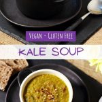 Kale Soup in a bowl Pinterest image.