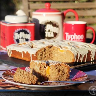 Peach, Tea & White Chocolate Traybake - Fab Food 4 All