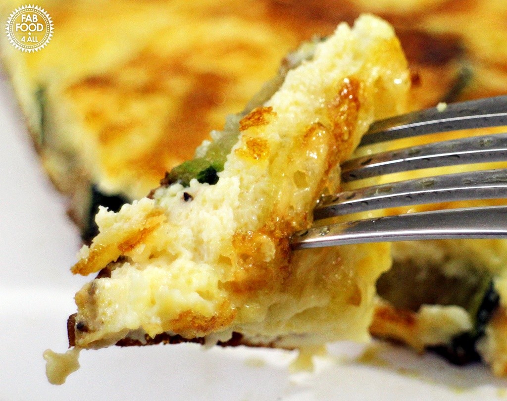 Cheesy Courgette Omelette - Fab Food 4 All