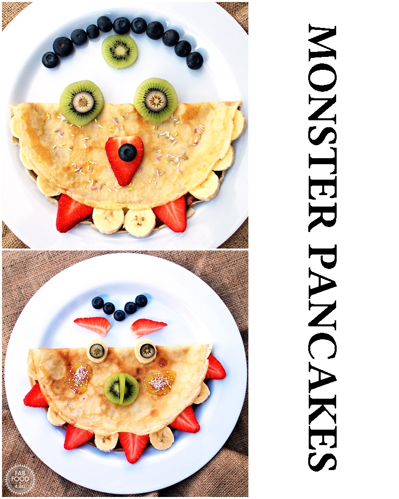 Monster Pancakes Pinterest image.