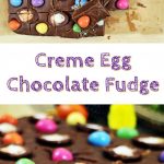 Creme Egg Chocolate Fudge Pinterest image.
