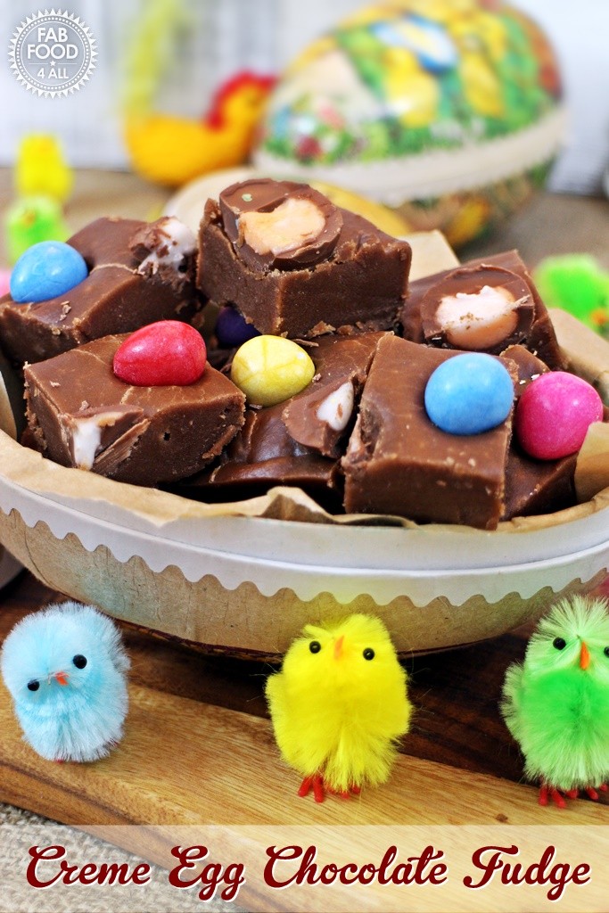 Creme Egg Chocolate Fudge so delicious! Fab Food 4 All
