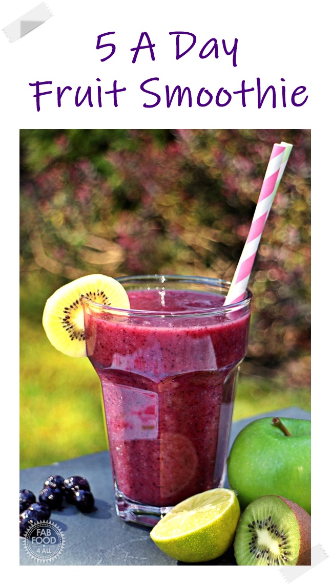 5aDay Fruit Smoothie packed full of nutrients! Fab Food 4 All