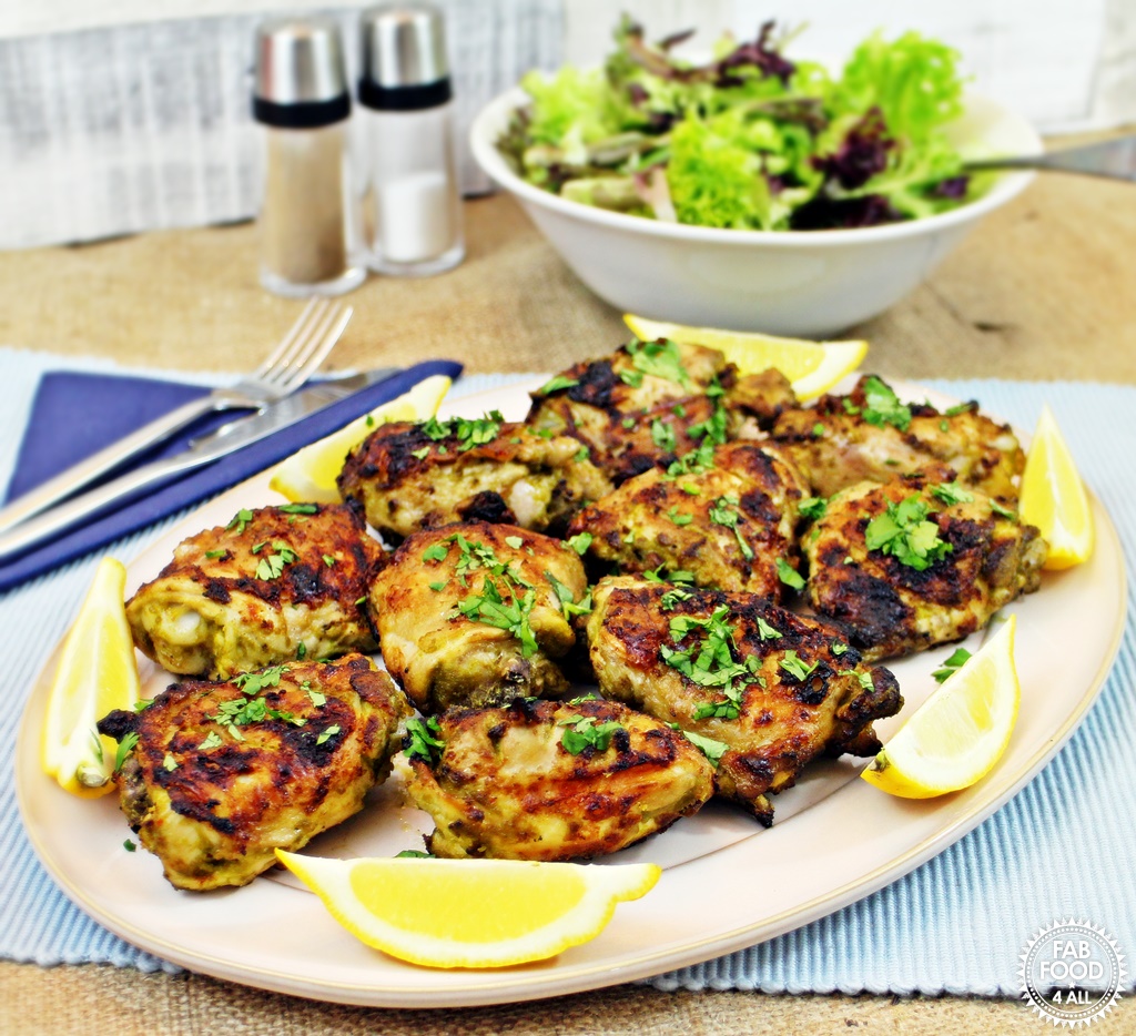 Baked and Barbecued Thai Chicken Thighs