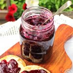Cherry Jam, in a jar and spread on Scotch pancakes.