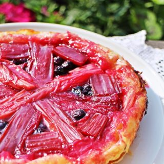 Rhubarb & Blueberry Tarte Tatin - Fab Food 4 All