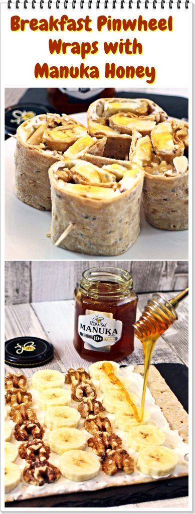 Breakfast Pinwheel Wraps with Manuka Honey - Fab Food 4 All