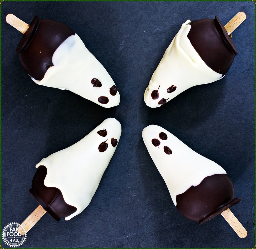 Chocolate Pear Ghosts - Fab Food 4 All
