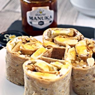 Breakfast Pinwheel Wraps with Manuka Honey